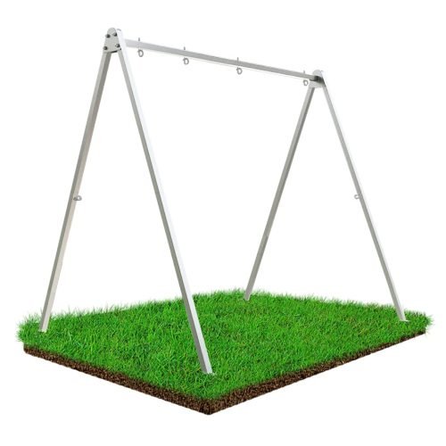 Gartenschaukelgestell Doppelschaukel 3In1 Weiß