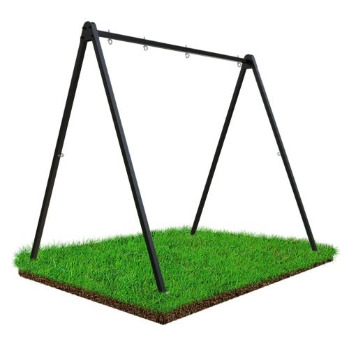 Gartenschaukelgestell Doppelschaukel 3In1 Schwarz
