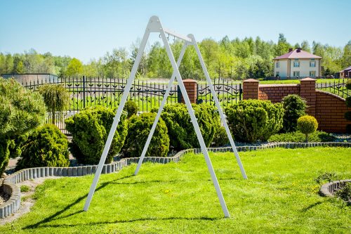 Gartenschaukelgestell Doppelschaukel 3In1 Weiß