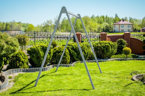 Gartenschaukelgestell Doppelschaukel 3In1 Grau