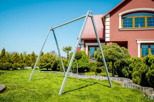 Gartenschaukelgestell Doppelschaukel 3In1 Grau