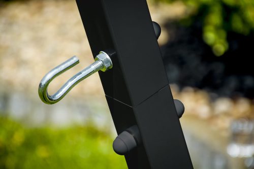 Gartenschaukelgestell Doppelschaukel 3In1 Schwarz